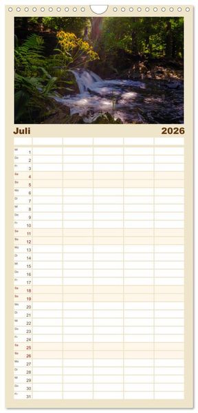 Produktbild: Familienplaner 2026 - Harzer Impressionen mit 5 Spalten (Wandkalender, 21 x 45 cm) CALVENDO