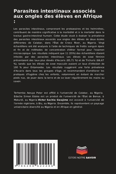 Produktbild: Parasites intestinaux associ&eacute;s aux ongles des &eacute;l&egrave;ves en Afrique :