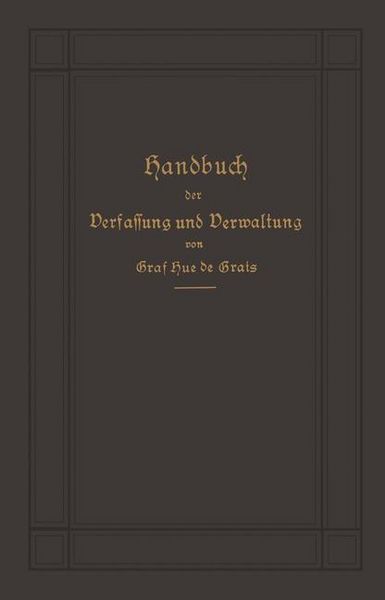 Produktbild: Handbuch der Verfassung und Verwaltung in Preu&szlig;en und dem Deutschen Reiche