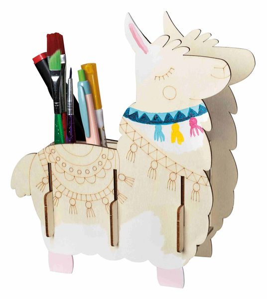 Produktbild: PEBARO 477/2 - Holzbausatz Stiftehalter Lama, Laser cut