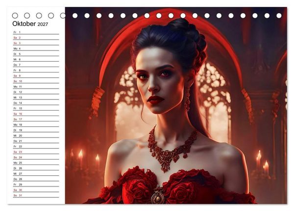 Produktbild: Geheimnisvolle Frauenportr&auml;ts (Tischkalender 2027 DIN A5 quer), CALVENDO Monatskalender