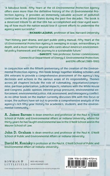 Produktbild: Fifty Years at the US Environmental Protection Agency