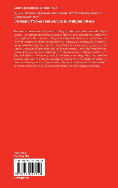 Produktbild: Challenging Problems and Solutions in Intelligent Systems
