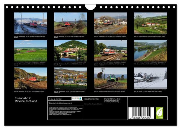 Produktbild: Eisenbahn in Mitteldeutschland (Wandkalender 2026 DIN A4 quer), CALVENDO Monatskalender