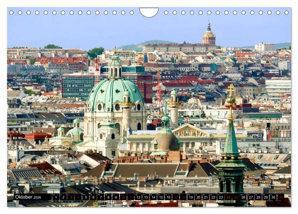 Produktbild: WIEN von oben (Wandkalender 2026 DIN A4 quer), CALVENDO Monatskalender