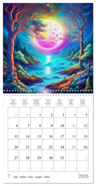 Produktbild: Nuits exotiques (Calendrier mural carr&eacute; 2026 30x30 cm) Calendrier double avec une page pour vos prises de notes