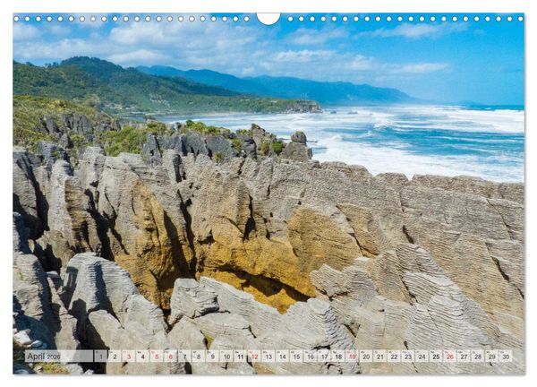 Produktbild: Neuseeland - Wandelnde Landschaften (Wandkalender 2026 DIN A3 quer), CALVENDO Monatskalender