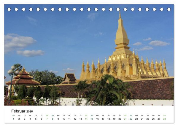 Produktbild: Laos - Die Perle S&uuml;dostasiens (Tischkalender 2026 DIN A5 quer), CALVENDO Monatskalender