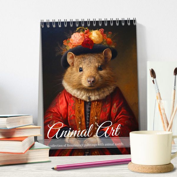 Produktbild: Animal Art - A collection of Renaissance paintings with animal motifs (Desk Calendar 2026 DIN A5 portrait), CALVENDO 12 Month DeskCalendar