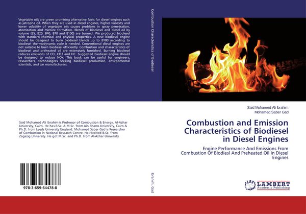 Produktbild: Combustion and Emission Characteristics of Biodiesel in Diesel Engines
