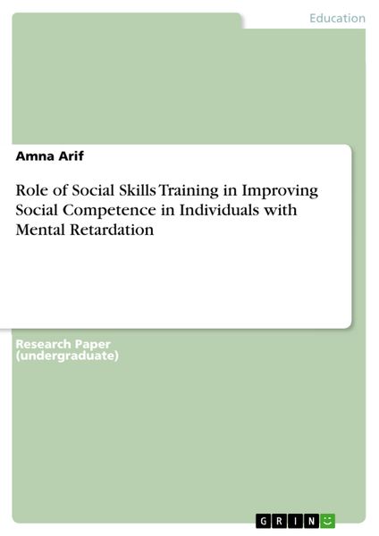 Produktbild: Role of Social Skills Training in Improving Social Competence in Individuals with Mental Retardation