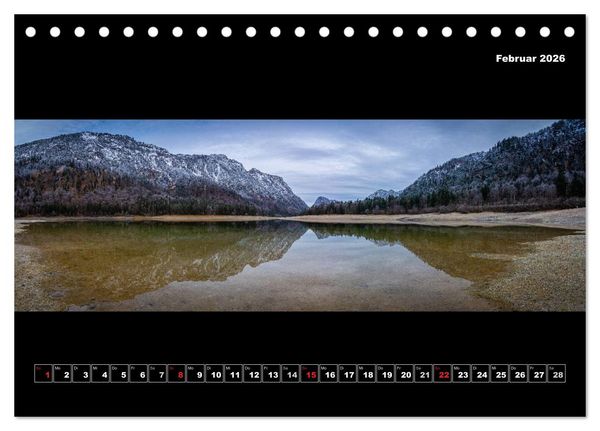 Produktbild: Weitblicke - Panoramen (Tischkalender 2026 DIN A5 quer), CALVENDO Monatskalender