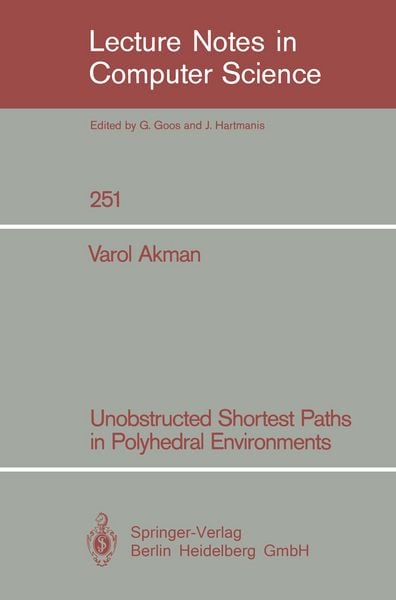 Produktbild: Unobstructed Shortest Paths in Polyhedral Environments