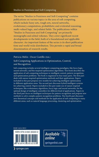 Produktbild: Soft Computing Applications in Optimization, Control, and Recognition