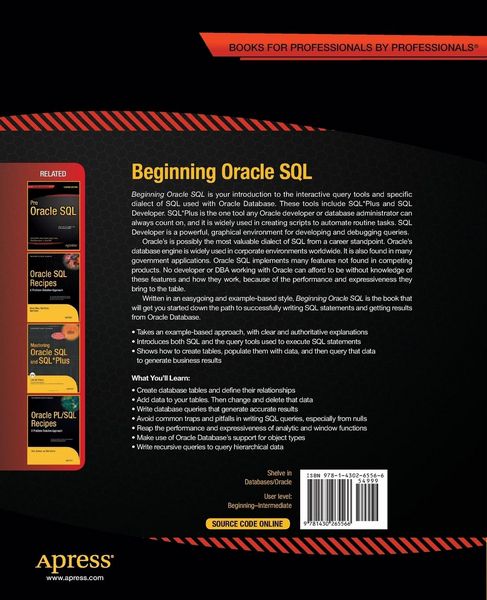 Produktbild: Beginning Oracle SQL