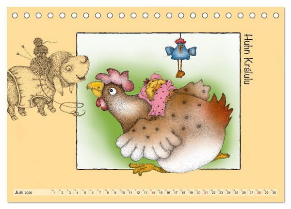 Produktbild: Kater Mizzimo und seine Freunde (Tischkalender 2026 DIN A5 quer), CALVENDO Monatskalender