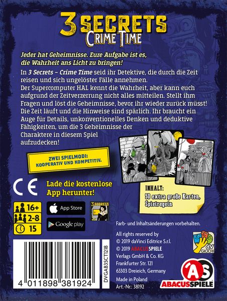 Produktbild: 3 Secrets - Crime Time