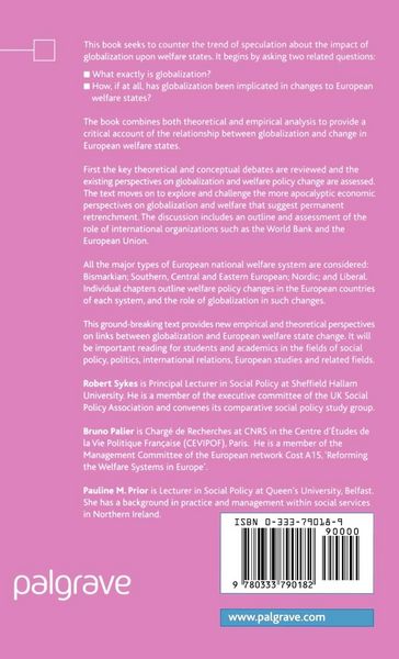 Produktbild: Globalization and European Welfare States