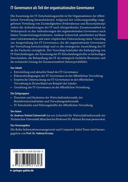 Produktbild: IT-Governance als Teil der organisationalen Governance