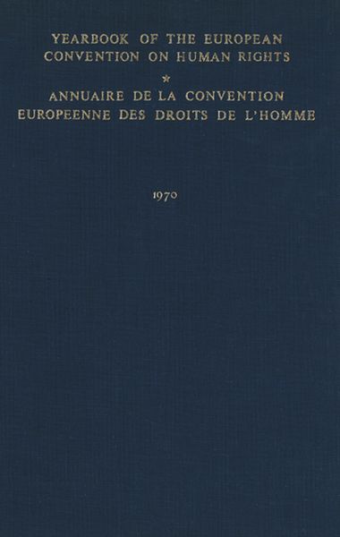 Produktbild: Yearbook of the European Convention on Human Rights / Annuaire de la Convention Europeenne des Droits de L&rsquo;Homme