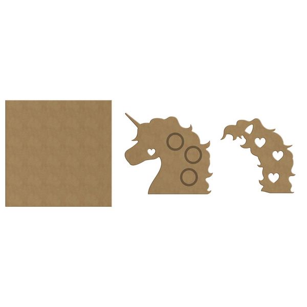 Produktbild: ALADINE - 3D-Holzbild zum Bemalen Einhorn