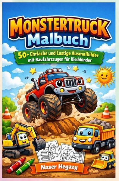 Produktbild: Monstertruck-Malbuch f&uuml;r Jungen im Alter von 3&ndash;5 Jahren