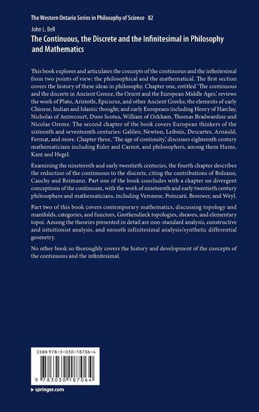 Produktbild: The Continuous, the Discrete and the Infinitesimal in Philosophy and Mathematics