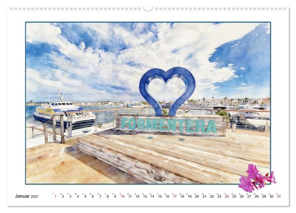 Produktbild: Karibisches Flair auf Formentera (Wandkalender 2027 DIN A2 quer), CALVENDO Monatskalender