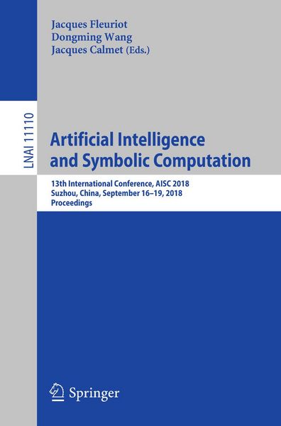Produktbild: Artificial Intelligence and Symbolic Computation
