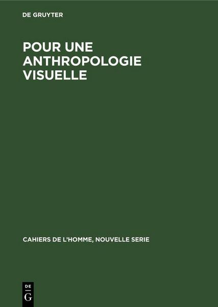 Produktbild: Pour une anthropologie visuelle