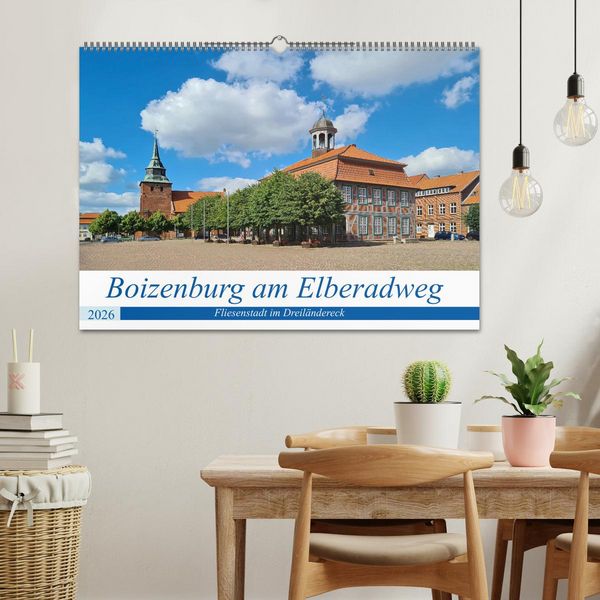 Produktbild: Boizenburg an der Elbe - Fliesenstadt im Dreil&auml;ndereck (Wandkalender 2026 DIN A2 quer), CALVENDO Monatskalender