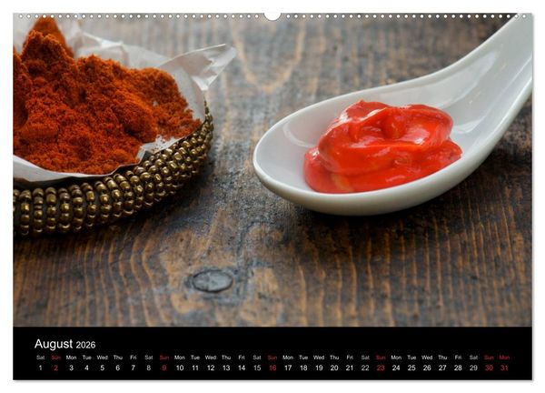 Produktbild: SPICES (High Quality Premium Wall Calendar 2026 DIN A2 landscape),CALVENDO 12 Month Wall Calendar