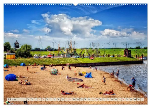 Produktbild: Friesland - Nordseebad Dangast (Wandkalender 2026 DIN A2 quer), CALVENDO Monatskalender