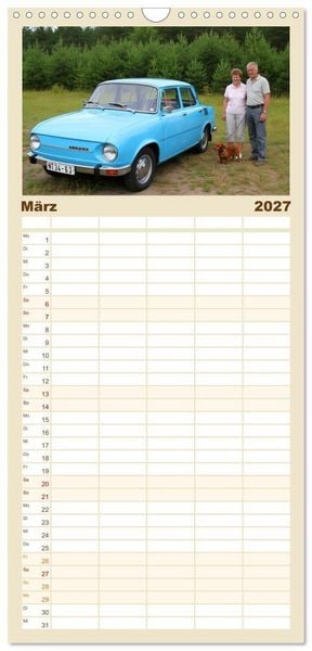 Produktbild: Familienplaner 2027 - Der Stolz vergangener Zeiten mit 5 Spalten (Wandkalender, 21 x 45 cm) CALVENDO