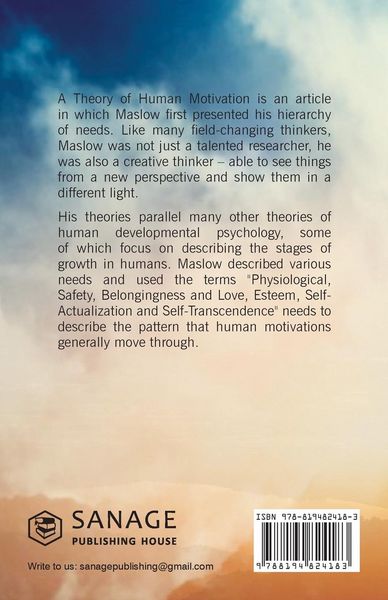 Produktbild: A Theory Of Human Motivation