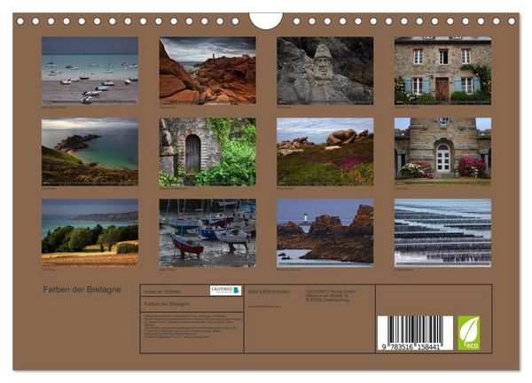 Produktbild: Farben der Bretagne (Wandkalender 2026 DIN A4 quer), CALVENDO Monatskalender