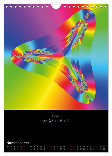 Produktbild: Psychedelische Fraktalbilder inkl. Formel (Wandkalender 2027 DIN A4 hoch), CALVENDO Monatskalender