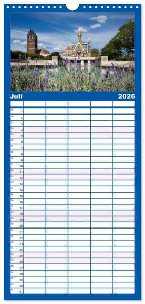 Produktbild: Familienplaner 2026 - Welterbe - Kultur und Natur in Deutschland mit 5 Spalten (Wandkalender, 21 x 45 cm) CALVENDO