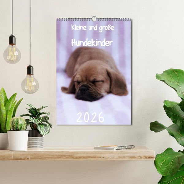 Produktbild: Kleine und gro&szlig;e Hundekinder 2026 (Wandkalender 2026 DIN A3 hoch), CALVENDO Monatskalender