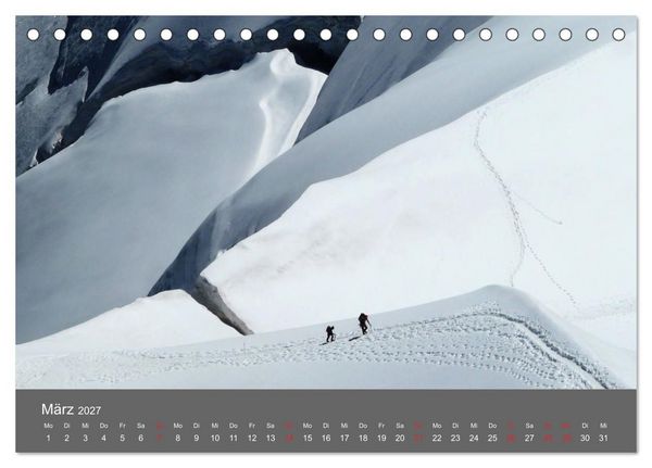 Produktbild: Bergsteigen - Extremsport am Limit (Tischkalender 2027 DIN A5 quer), CALVENDO Monatskalender