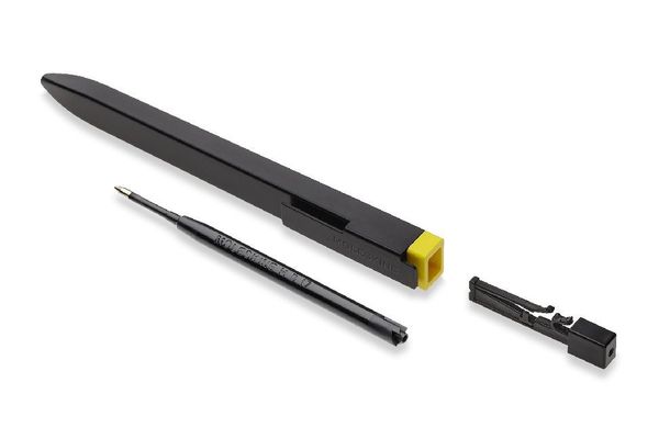 Moleskine Kugelschreiber - Go mit Etikett für Display Schwarz, Mine 1,0 mm, Muster Gelb