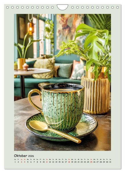 Produktbild: Kaffeepoesie. Der Charme edler Tassen (Wandkalender 2026 DIN A4 hoch), CALVENDO Monatskalender