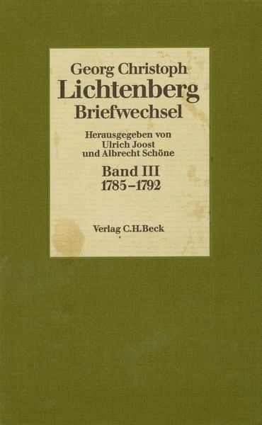 Produktbild: Lichtenberg Briefwechsel Bd. 3: 1785-1792