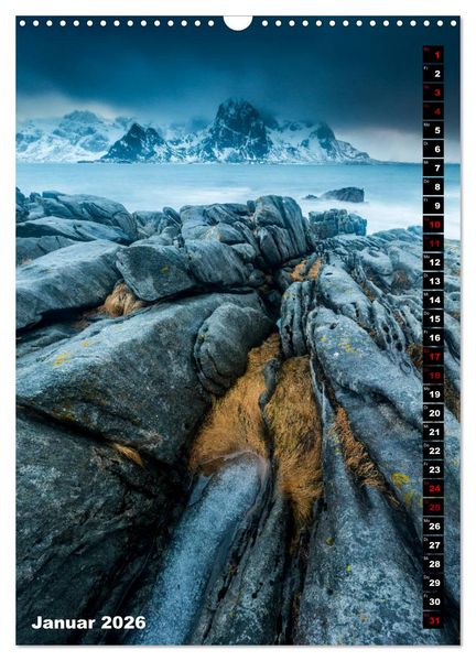 Produktbild: Lofoten. Poetische Landschaften (Wandkalender 2026 DIN A3 hoch), CALVENDO Monatskalender