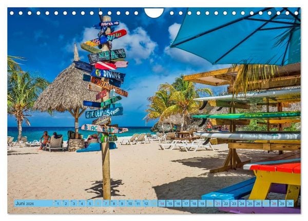 Produktbild: Cura&ccedil;ao - bunte Insel in der Karibik (Wandkalender 2026 DIN A4 quer), CALVENDO Monatskalender