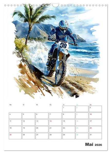 Produktbild: Motocross - Der Sport f&uuml;r echte Abenteurer (Wandkalender 2026 DIN A3 hoch), CALVENDO Monatskalender
