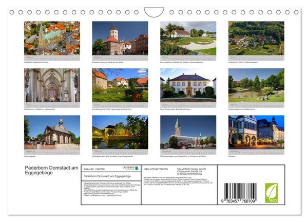 Produktbild: Paderborn Domstadt am Eggegebirge (Wandkalender 2026 DIN A4 quer), CALVENDO Monatskalender