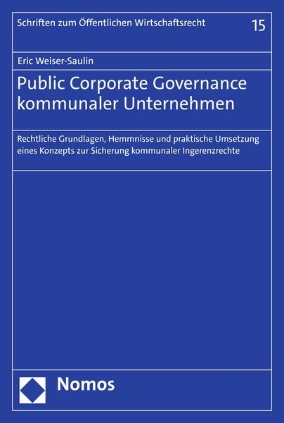 Produktbild: Public Corporate Governance kommunaler Unternehmen