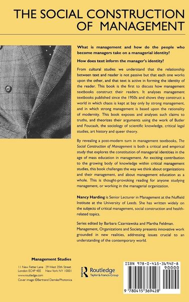 Produktbild: The Social Construction of Management