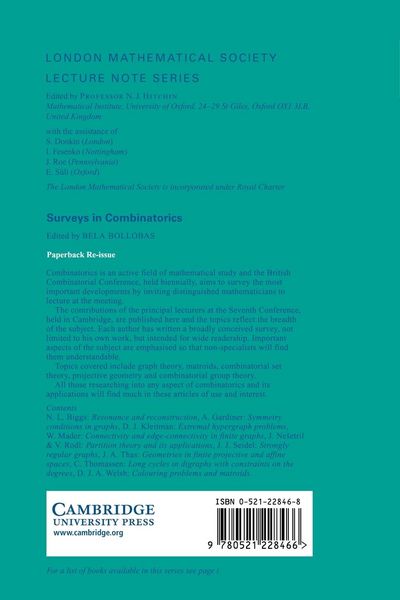 Produktbild: Surveys in Combinatorics